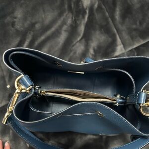 Michael Kors Mercer Gallery Convertible Dark Chambray/Gold Leather Bag